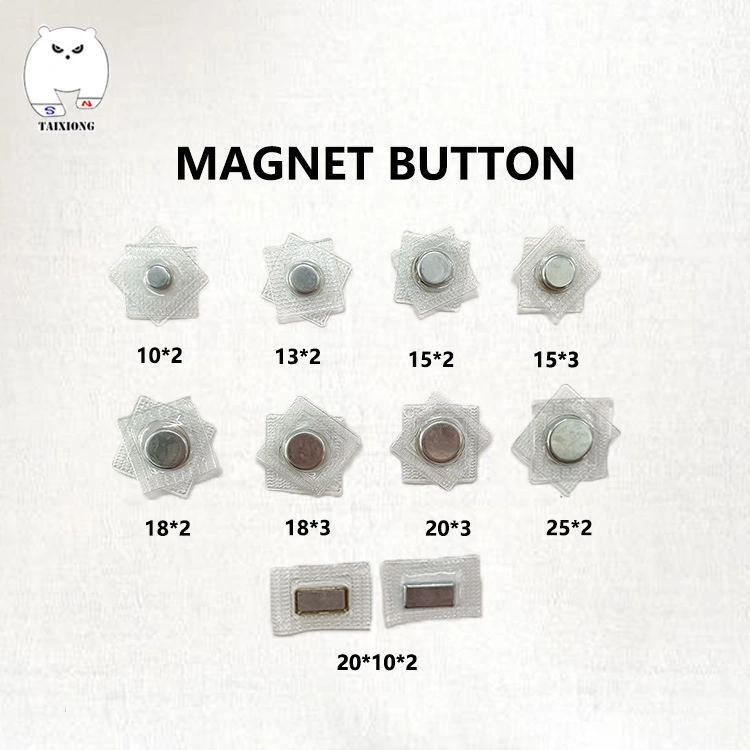 Invisible Sewing Disc PVC Magnet Washable Hidden Round Magnetic Snap Button for Clothing Bags